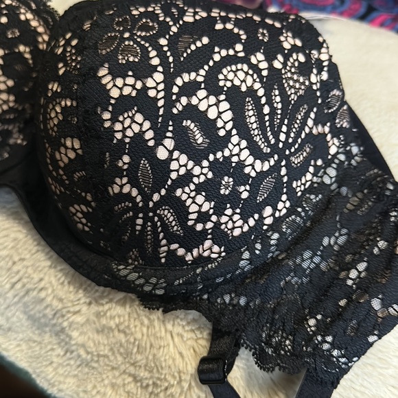 NWT! Hunkemöller Rose Underwire Bra Caviar Black Lace 38B - Picture 10 of 15